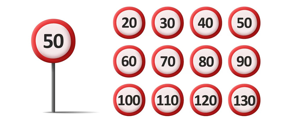 Soyez prudents avec les Limites de Vitesse Locales.